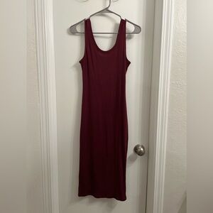 Burgundy tank dress